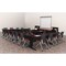 Fusion Fusion Training Tables, 60 W, 24 L, 29 H, Wood, Metal Top MFTT6024MH - alternate 2